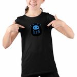 Fashion, accesorii si bijuterii - Copii - Imbracaminte copii - Tricouri copii - Tricou Copii Fete Squishmallows Schelet Halloween CoolTrend, negru, marime S Copii - Infinity.ro