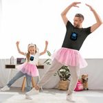 Fashion, accesorii si bijuterii - Copii - Imbracaminte copii - Tricouri copii - Tricou Copii Fete Squishmallows Schelet Halloween CoolTrend, negru, marime S Copii - Infinity.ro