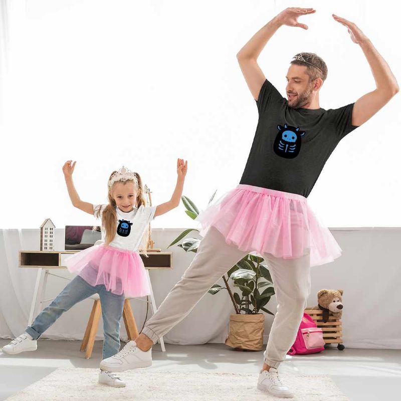 Fashion, accesorii si bijuterii - Copii - Imbracaminte copii - Tricouri copii - Tricou Copii Fete Squishmallows Schelet Halloween CoolTrend, negru, marime S Copii - Infinity.ro