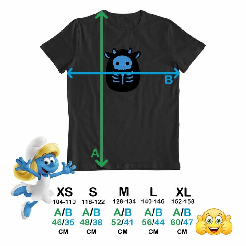 Fashion, accesorii si bijuterii - Copii - Imbracaminte copii - Tricouri copii - Tricou Copii Fete Squishmallows Schelet Halloween CoolTrend, negru, marime S Copii - Infinity.ro