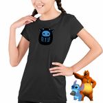 Fashion, accesorii si bijuterii - Copii - Imbracaminte copii - Tricouri copii - Tricou Copii Fete Squishmallows Schelet Halloween CoolTrend, negru, marime S Copii - Infinity.ro