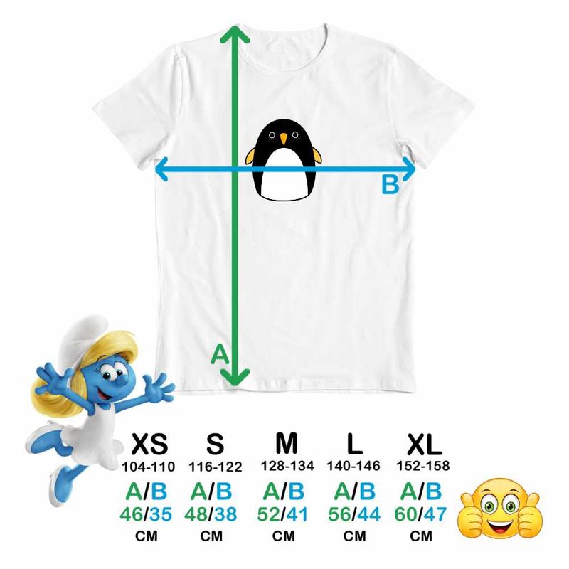 Fashion, accesorii si bijuterii - Copii - Imbracaminte copii - Tricouri copii - Tricou Copii Fete Squishmallows Pinguin Antartica CoolTrend, alb, marime S Copii - Infinity.ro
