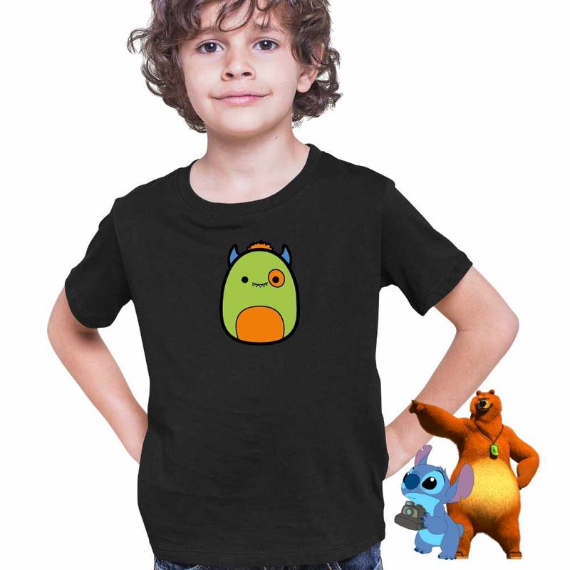 Fashion, accesorii si bijuterii - Copii - Imbracaminte copii - Tricouri copii - Tricou Copii Baieti Squishmallows Orc Warcraft CoolTrend, negru, marime M Copii - Infinity.ro