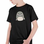 Fashion, accesorii si bijuterii - Copii - Imbracaminte copii - Tricouri copii - Tricou Copii Baieti Squishmallows Foca Squad CoolTrend, negru, marime M Copii - Infinity.ro