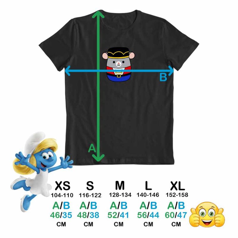 Fashion, accesorii si bijuterii - Copii - Imbracaminte copii - Tricouri copii - Tricou Copii Fete Squishmallows Soldatel Mos Craciun Gerila CoolTrend, negru, marime S Copii - Infinity.ro