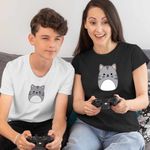 Fashion, accesorii si bijuterii - Copii - Imbracaminte copii - Tricouri copii - Tricou Copii Baieti Squishmallows Pisica Cute CoolTrend, negru, marime M Copii - Infinity.ro