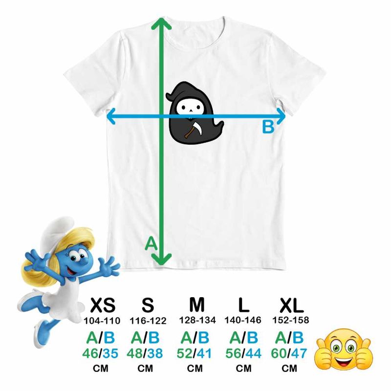 Fashion, accesorii si bijuterii - Copii - Imbracaminte copii - Tricouri copii - Tricou Copii Fete Squishmallows Moartea cu coasa CoolTrend, alb, marime S Copii - Infinity.ro