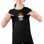 Fashion, accesorii si bijuterii - Copii - Imbracaminte copii - Tricouri copii - Tricou Copii Fete Squishmallows Pirat Marinar CoolTrend, negru, marime XS Copii - Infinity.ro