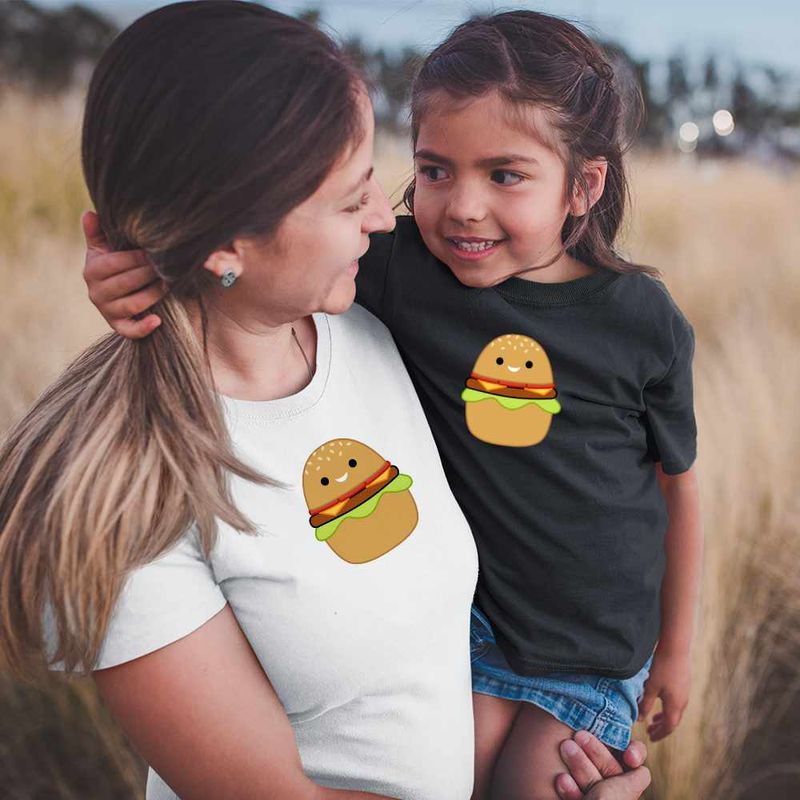 Fashion, accesorii si bijuterii - Copii - Imbracaminte copii - Tricouri copii - Tricou Copii Fete Squishmallows Hamburger CoolTrend, alb, marime L Copii - Infinity.ro