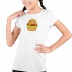Fashion, accesorii si bijuterii - Copii - Imbracaminte copii - Tricouri copii - Tricou Copii Fete Squishmallows Hamburger CoolTrend, alb, marime L Copii - Infinity.ro