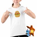 Fashion, accesorii si bijuterii - Copii - Imbracaminte copii - Tricouri copii - Tricou Copii Fete Squishmallows Hamburger CoolTrend, alb, marime L Copii - Infinity.ro