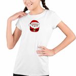 Fashion, accesorii si bijuterii - Copii - Imbracaminte copii - Tricouri copii - Tricou Copii Fete Squishmallows Mos Craciun CoolTrend, alb, marime M Copii - Infinity.ro