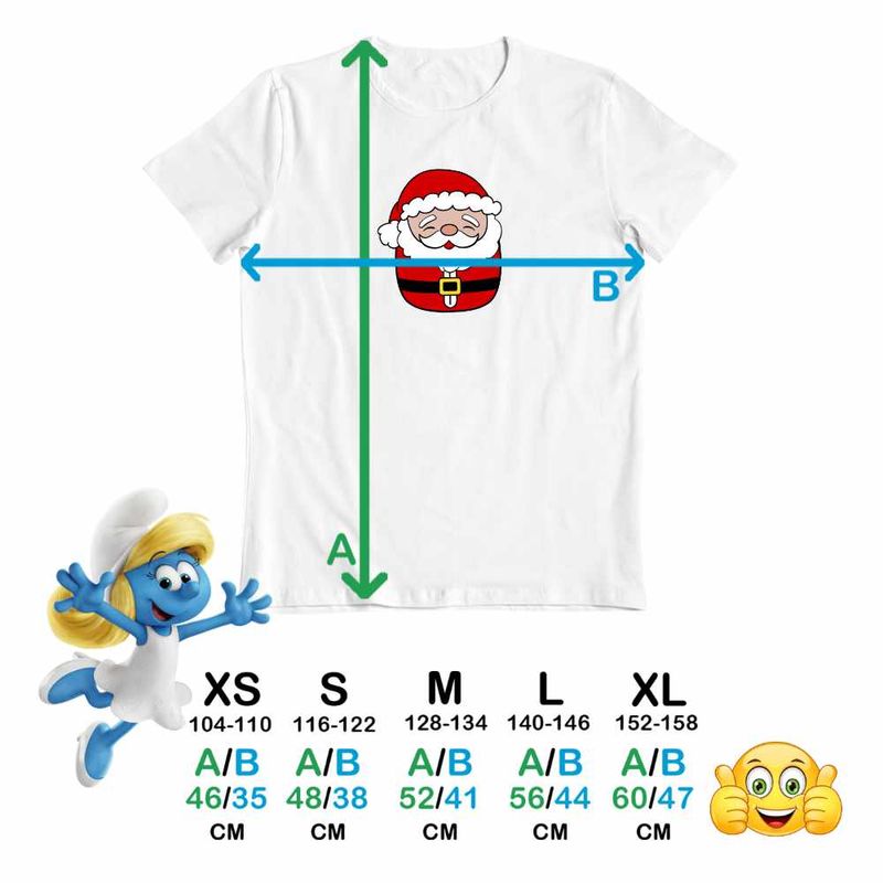 Fashion, accesorii si bijuterii - Copii - Imbracaminte copii - Tricouri copii - Tricou Copii Fete Squishmallows Mos Craciun CoolTrend, alb, marime M Copii - Infinity.ro