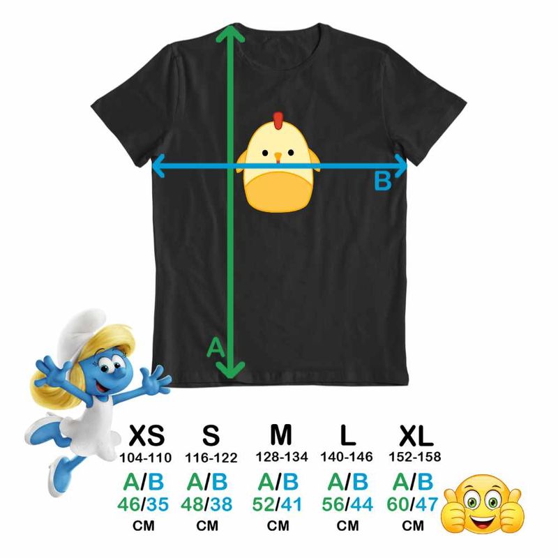 Fashion, accesorii si bijuterii - Copii - Imbracaminte copii - Tricouri copii - Tricou Copii Baieti Squishmallows Puisor Ferma CoolTrend, negru, marime XS Copii - Infinity.ro