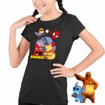 Fashion, accesorii si bijuterii - Copii - Imbracaminte copii - Tricouri copii - Tricou Copii Fete Banban Paienjenel Winnie Roblox CoolTrend, negru, marime XS Copii - Infinity.ro