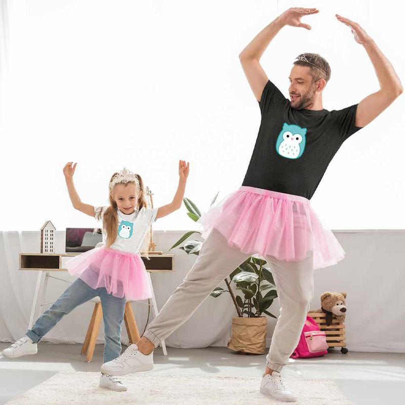 Fashion, accesorii si bijuterii - Copii - Imbracaminte copii - Tricouri copii - Tricou Copii Fete Squishmallows Bufnita Atena CoolTrend, negru, marime XS Copii - Infinity.ro