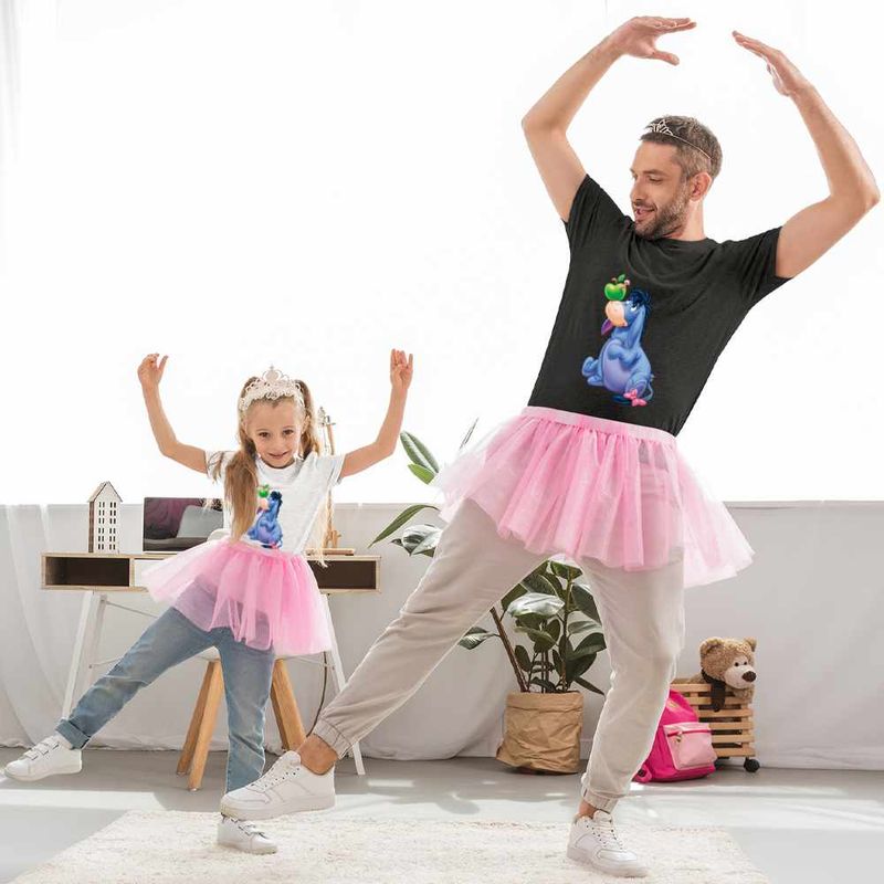 Fashion, accesorii si bijuterii - Copii - Imbracaminte copii - Tricouri copii - Tricou Copii Fete Magarusul Eeyore Winnie the Pooh Puh CoolTrend, negru, marime S Copii - Infinity.ro