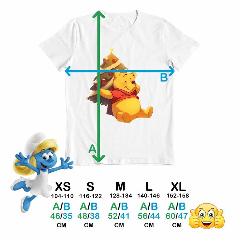 Fashion, accesorii si bijuterii - Copii - Imbracaminte copii - Tricouri copii - Tricou Copii Baieti Winnie the Pooh Craciun Puh Sarbatori CoolTrend, alb, marime XS Copii - Infinity.ro