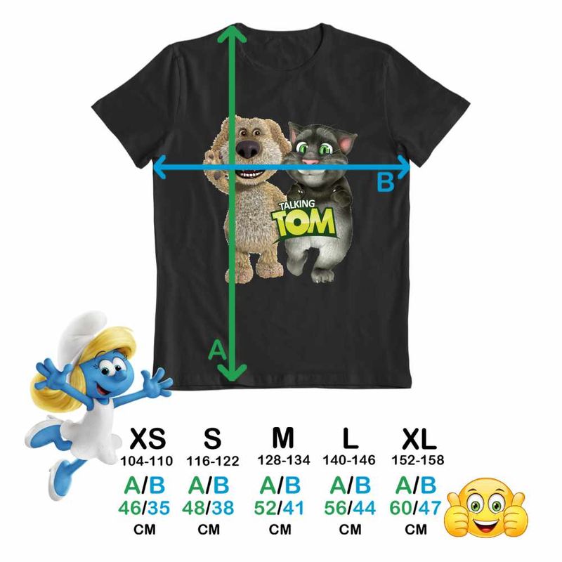 Fashion, accesorii si bijuterii - Copii - Imbracaminte copii - Tricouri copii - Tricou Copii Baieti Ben Talking Tom Best Friends CoolTrend, negru, marime XS Copii - Infinity.ro