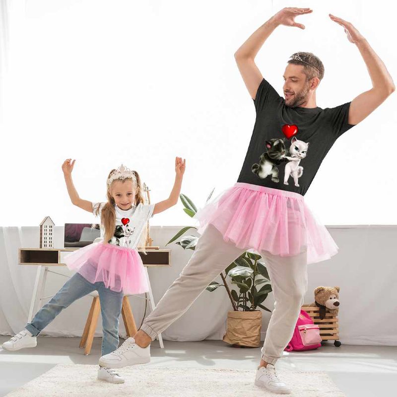 Fashion, accesorii si bijuterii - Copii - Imbracaminte copii - Tricouri copii - Tricou Copii Fete Talking Tom Angela Love CoolTrend, negru, marime S Copii - Infinity.ro