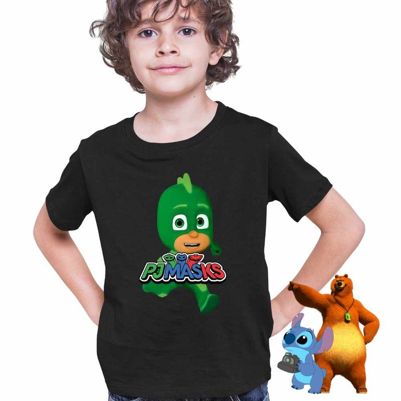 Fashion, accesorii si bijuterii - Copii - Imbracaminte copii - Tricouri copii - Tricou Copii Baieti Eroii Pijama Gekko Pjmasks CoolTrend, negru, marime XS Copii - Infinity.ro