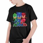 Fashion, accesorii si bijuterii - Copii - Imbracaminte copii - Tricouri copii - Tricou Copii Baieti Pj Masks Eroi Pijamale Crew CoolTrend, negru, marime XL Copii - Infinity.ro