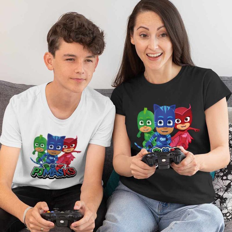Fashion, accesorii si bijuterii - Copii - Imbracaminte copii - Tricouri copii - Tricou Copii Baieti Pj Masks Eroi Pijamale Crew CoolTrend, negru, marime XL Copii - Infinity.ro