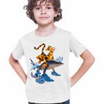 Fashion, accesorii si bijuterii - Copii - Imbracaminte copii - Tricouri copii - Tricou Copii Baieti Tigger Tralalero Tralala Stitch Tigru Rechin CoolTrend, alb, marime XL Copii - Infinity.ro