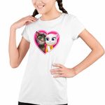 Fashion, accesorii si bijuterii - Copii - Imbracaminte copii - Tricouri copii - Tricou Copii Fete My Talking Tom Angela Love Valentines Day CoolTrend, alb, marime S Copii - Infinity.ro