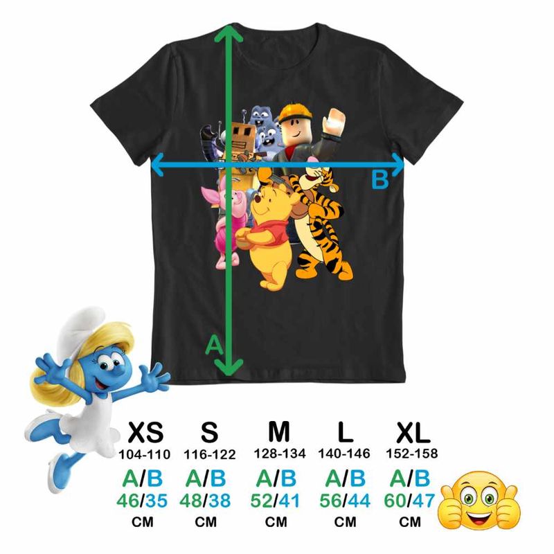 Fashion, accesorii si bijuterii - Copii - Imbracaminte copii - Tricouri copii - Tricou Copii Baieti Roblox Winnie the Pooh Lemingii CoolTrend, negru, marime L Copii - Infinity.ro