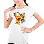 Fashion, accesorii si bijuterii - Copii - Imbracaminte copii - Tricouri copii - Tricou Copii Fete Winnie the Pooh Bluey Blue Vioara Trompeta CoolTrend, alb, marime S Copii - Infinity.ro