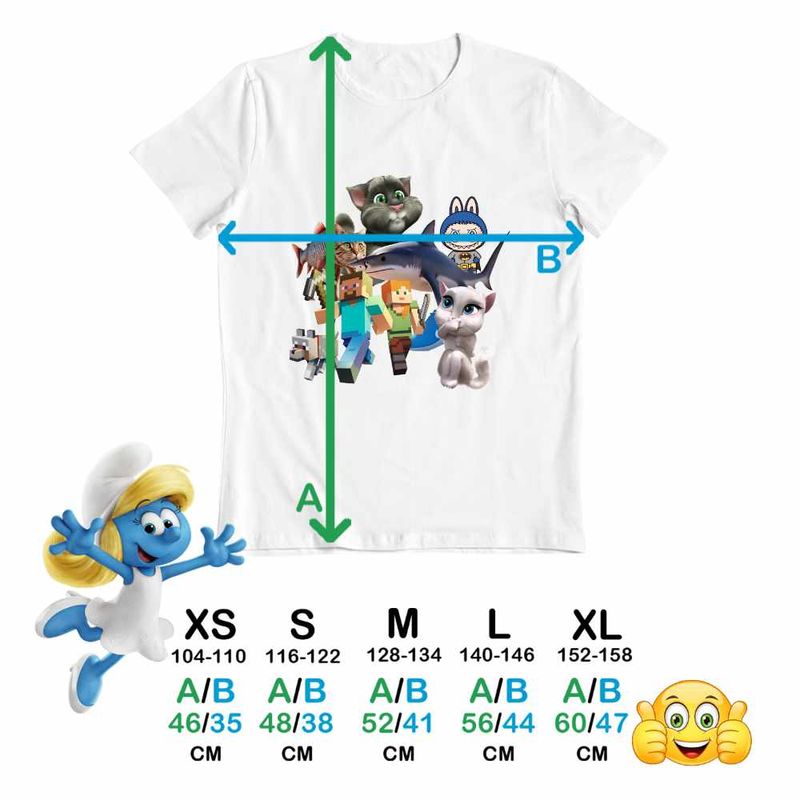 Fashion, accesorii si bijuterii - Copii - Imbracaminte copii - Tricouri copii - Tricou Copii Baieti Talking Tom Tralalero Minecraft Labubu Batman CoolTrend, alb, marime XL Copii - Infinity.ro