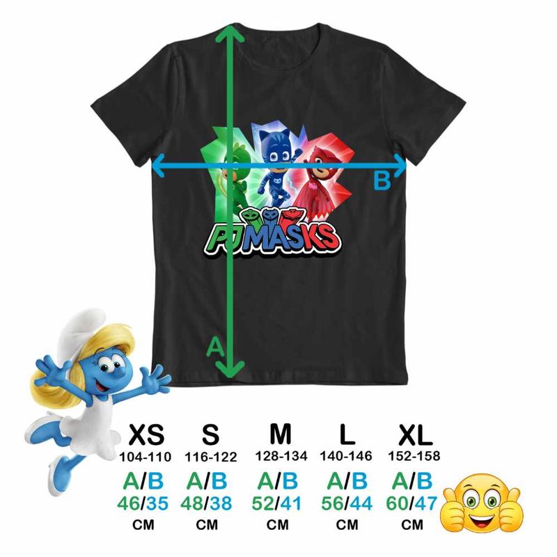 Fashion, accesorii si bijuterii - Copii - Imbracaminte copii - Tricouri copii - Tricou Copii Baieti Eroii in Pijama PJ Masks Action CoolTrend, negru, marime M Copii - Infinity.ro