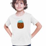 Fashion, accesorii si bijuterii - Copii - Imbracaminte copii - Tricouri copii - Tricou Copii Baieti Squish mallows Cafea CoolTrend, alb, marime S Copii - Infinity.ro