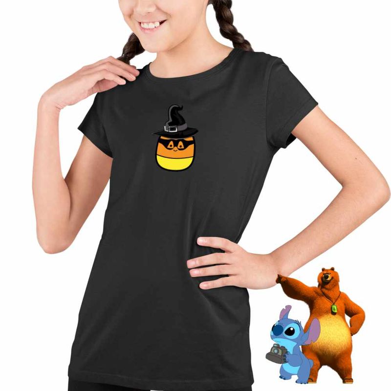 Fashion, accesorii si bijuterii - Copii - Imbracaminte copii - Tricouri copii - Tricou Copii Fete Squishmallows Minions CoolTrend, negru, marime M Copii - Infinity.ro