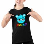 Fashion, accesorii si bijuterii - Copii - Imbracaminte copii - Tricouri copii - Tricou Copii Fete Sprunki Music Game Sky CoolTrend, negru, marime XS Copii - Infinity.ro