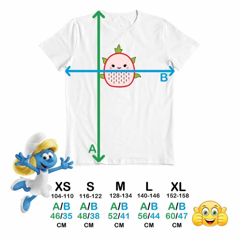 Fashion, accesorii si bijuterii - Copii - Imbracaminte copii - Tricouri copii - Tricou Copii Fete Squishmallows Capsuna Squis Squad CoolTrend, alb, marime L Copii - Infinity.ro