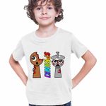 Fashion, accesorii si bijuterii - Copii - Imbracaminte copii - Tricouri copii - Tricou Copii Baieti Sprunki Horror Theme CoolTrend, alb, marime XS Copii - Infinity.ro
