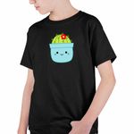 Fashion, accesorii si bijuterii - Copii - Imbracaminte copii - Tricouri copii - Tricou Copii Baieti Squishmallows Cactus Ghiveci CoolTrend, negru, marime S Copii - Infinity.ro