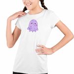 Fashion, accesorii si bijuterii - Copii - Imbracaminte copii - Tricouri copii - Tricou Copii Fete Squishmallows Caracatita CoolTrend, alb, marime S Copii - Infinity.ro