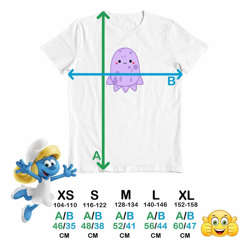 Fashion, accesorii si bijuterii - Copii - Imbracaminte copii - Tricouri copii - Tricou Copii Fete Squishmallows Caracatita CoolTrend, alb, marime S Copii - Infinity.ro