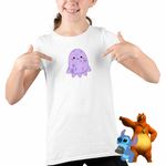 Fashion, accesorii si bijuterii - Copii - Imbracaminte copii - Tricouri copii - Tricou Copii Fete Squishmallows Caracatita CoolTrend, alb, marime S Copii - Infinity.ro