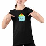 Fashion, accesorii si bijuterii - Copii - Imbracaminte copii - Tricouri copii - Tricou Copii Fete Squishmallows Cactus Ghiveci CoolTrend, negru, marime M Copii - Infinity.ro
