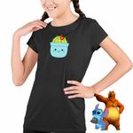 Fashion, accesorii si bijuterii - Copii - Imbracaminte copii - Tricouri copii - Tricou Copii Fete Squishmallows Cactus Ghiveci CoolTrend, negru, marime M Copii - Infinity.ro