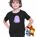 Fashion, accesorii si bijuterii - Copii - Imbracaminte copii - Tricouri copii - Tricou Copii Baieti Squishmallows Caracatita CoolTrend, negru, marime S Copii - Infinity.ro