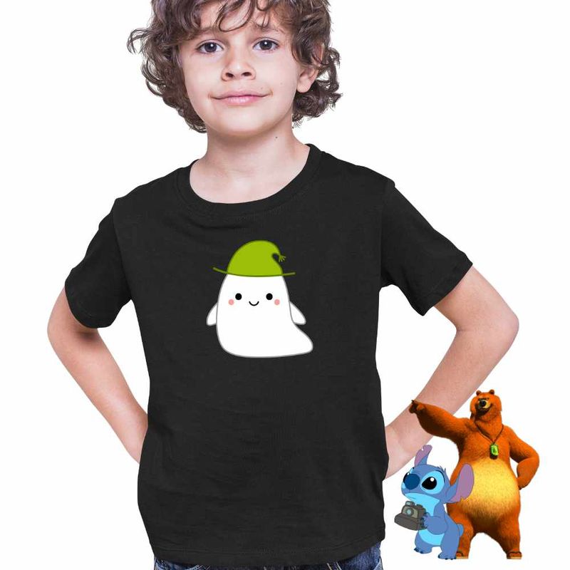Fashion, accesorii si bijuterii - Copii - Imbracaminte copii - Tricouri copii - Tricou Copii Baieti Squishmallows Fantoma Halloween CoolTrend, negru, marime XS Copii - Infinity.ro