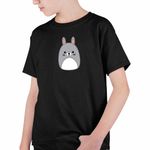 Fashion, accesorii si bijuterii - Copii - Imbracaminte copii - Tricouri copii - Tricou Copii Baieti Squishmallow Iepure CoolTrend, negru, marime M Copii - Infinity.ro