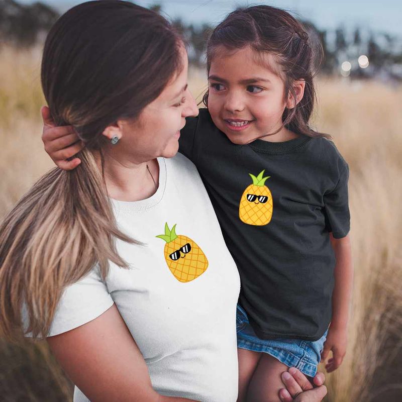 Fashion, accesorii si bijuterii - Copii - Imbracaminte copii - Tricouri copii - Tricou Copii Fete Squishmallows Ananas Squish CoolTrend, alb, marime S Copii - Infinity.ro