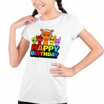 Fashion, accesorii si bijuterii - Copii - Imbracaminte copii - Tricouri copii - Tricou Copii Fete Sprunki Happy Birthday Gamer CoolTrend, alb, marime L Copii - Infinity.ro