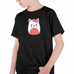 Fashion, accesorii si bijuterii - Copii - Imbracaminte copii - Tricouri copii - Tricou Copii Baieti Squishmallows Hello Kitty CoolTrend, negru, marime XL Copii - Infinity.ro